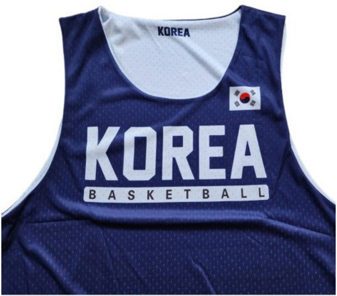 RUCKERPARK 코리아 양면 져지 경량 농구나시 국대 농구유니폼 연습져지