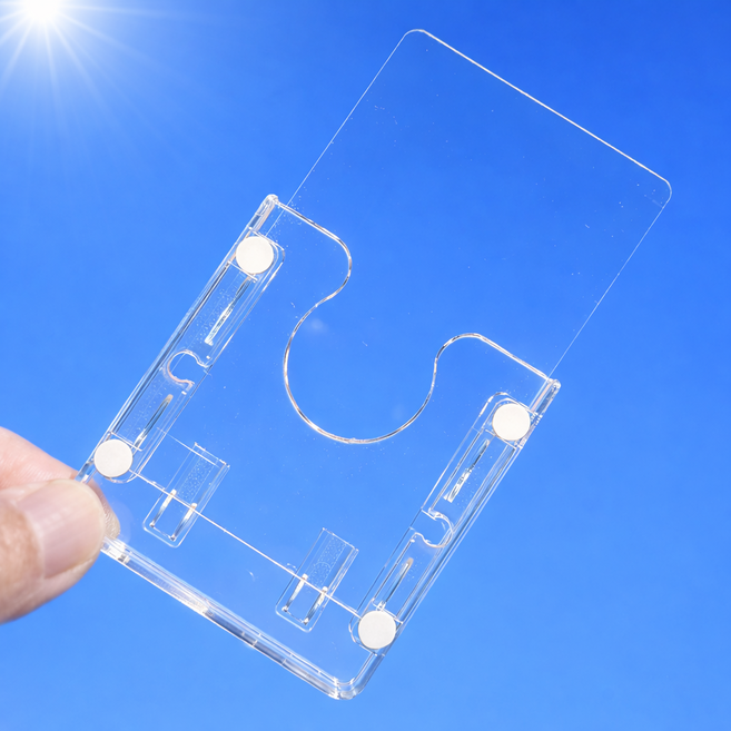 상인몰 아파트 주차스티커홀더 주차스티커부착판 케이스 세트 부착면 86x54mm S501PC8654, 1개, 투명