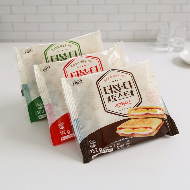 두 배로 맛있는 더블디 포켓토스트 (에그햄치즈2+피자2+바질치즈2) 세트