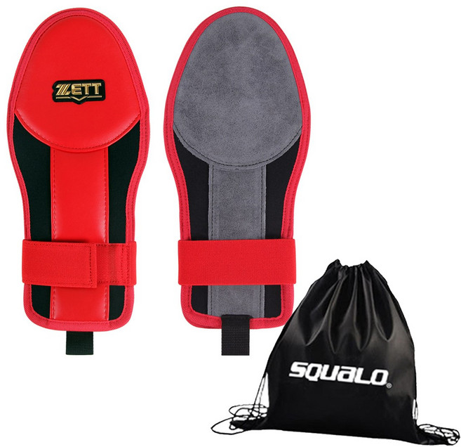 제트 슬라이딩 장갑 엄지 폐쇄형 양손용 BLK-49B, Red + SQ 가방, 1개