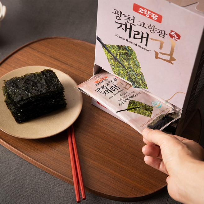 고향팜 광천 내포 재래 도시락김 4g 입점 할인판매, 24개