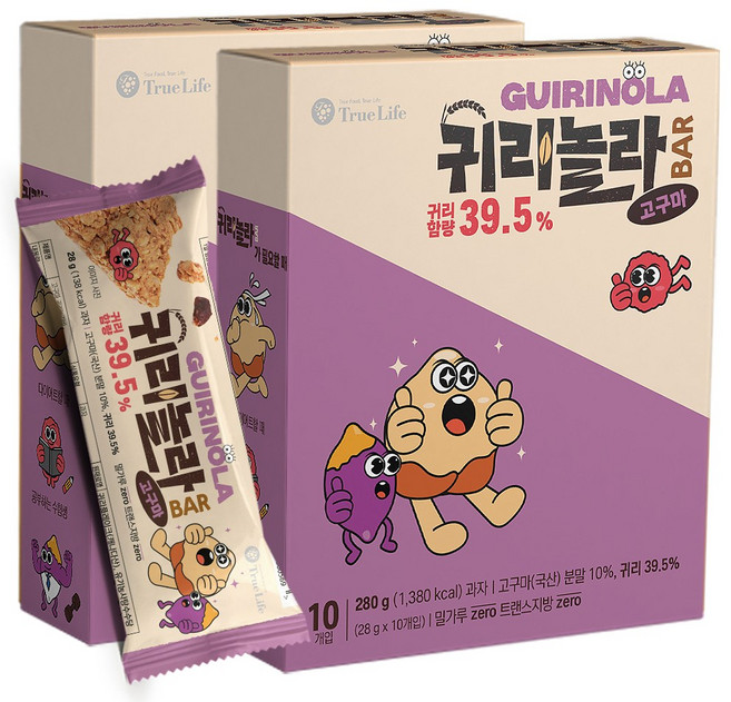 수제 영양간식 고구마 귀리놀라바 크런치바 단백질바 28g, 20개