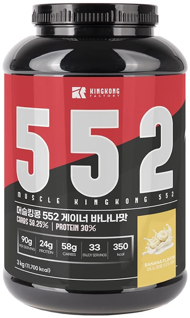 머슬킹콩 552 게이너 바나나맛 3kg, 1개 - 쿠팡