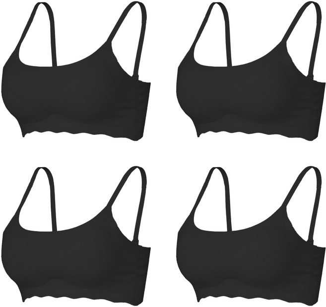 cikicoco 여성 심리스 스트랩 브라탑 4종세트 ( S~2XL)
