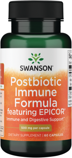 스완슨 포스트바이오틱 이뮨 포뮬러 에피코 500mg 캡슐, 1개, 60정