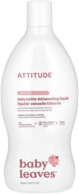ATTITUDE 유아용 젖병 & 주방 세제 무향 700ml(23.7fl oz), ATTITUDE유아용젖병주방세제무향700ml237flo, 1개, 700ml