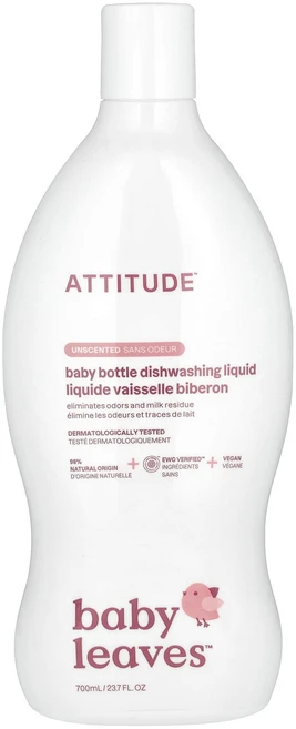 ATTITUDE 유아용 젖병 & 주방 세제 무향 700ml(23.7fl oz), ATTITUDE유아용젖병주방세제무향700ml237flo, 1개, 700ml - 쿠팡