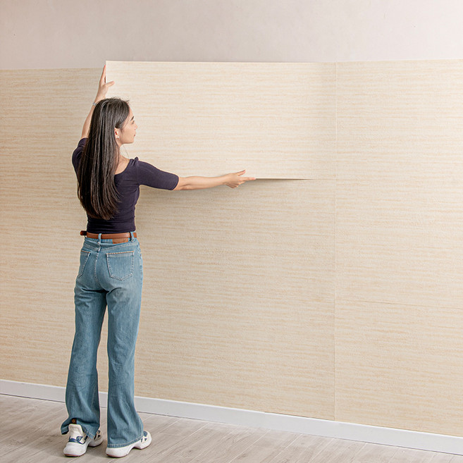 Morri Home 붙이는3D입체 천연 대리석 단열 벽지 셀프 인테리어 습기방지, 베이지