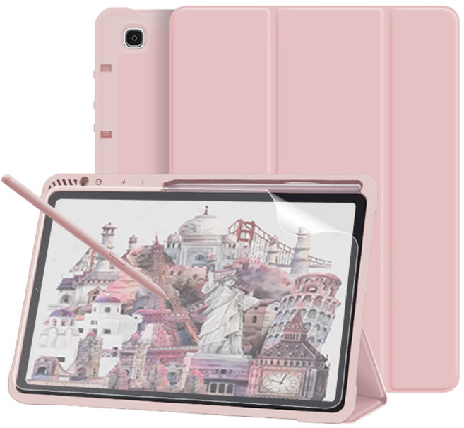 니하 갤럭시 탭 S펜 수납 케이스(종이질감 필름), 베이비핑크, 1개