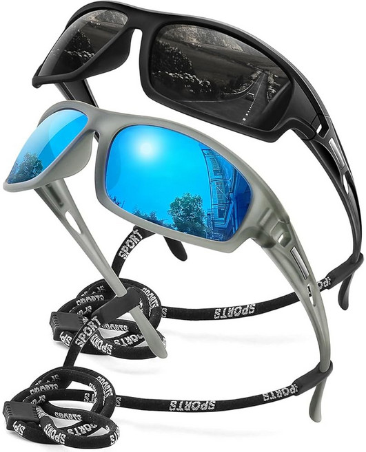 남성용 AWGSEE 스포츠 선글라스 100% 자외선 차단 기능이 있는 낚시용 깨지지 않는 감싸기