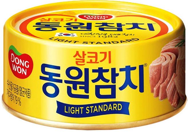동원 라이트 스탠다드 참치, 100g, 3개