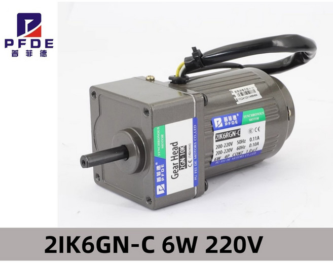 속도 조절기가 있는 AC 기어 감속기 모터 속도 조절 가능 CW CCW 단상 모터 2IK6GN-C 6W 220V, 2GN3K 0-415RPM, 1개