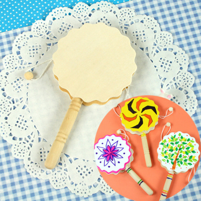 탑키드 반제품 딸랑이~나무북 흔들흔들 목각북, 1개