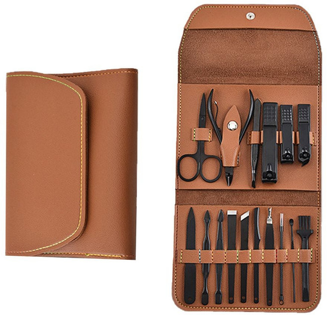 가죽케이스 손톱깎이 발톱 네일 세트 enj+532Hs