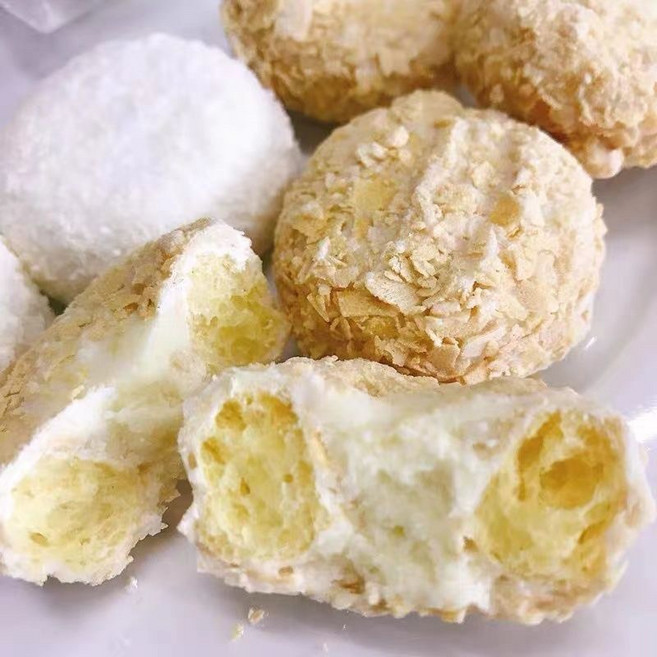 爆漿脆皮奶酪泡芙 盒裝點心, 1個, 台灣上青-爆漿脆皮酸奶泡芙,500克