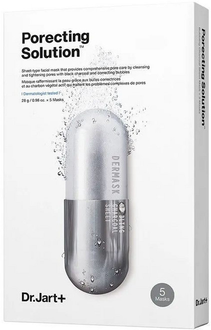 Dr.Jart+ Porecting Solution 灰色藥丸膠囊面膜, 1個, 5片裝/盒,Dr.jart+ 灰色藥丸（一年效期）