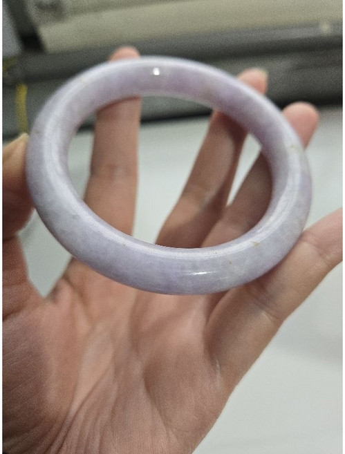 紫羅蘭翡翠圓條手鐲 A貨玉鐲 女性手環