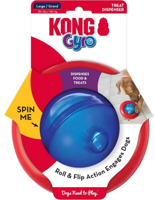 강아지 간식 장난감 터그 반려견 지능개발 KONG 워블러 배급을 위한 인터랙티브 건강한 식사를 개 느린 급식기 중형/대형 개용, Large (Pack of 1)