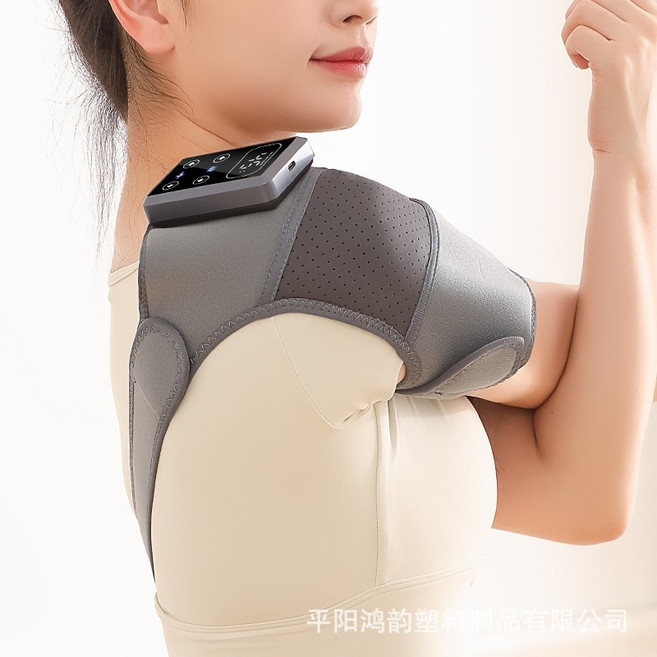 發熱護膝老寒腿智能保溫電熱關節熱敷疼痛緩解暖膝膝蓋按摩儀, 灰色(2個裝):無規格, 1個