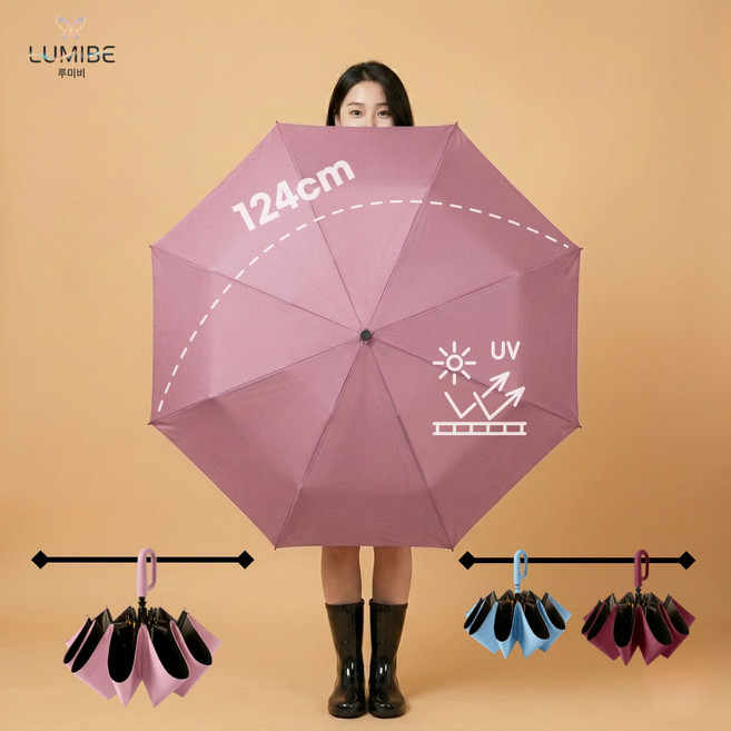 루미비 우.대.위 카라비너 3단 자동 우산 고급 튼튼 대형