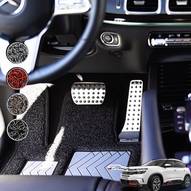 카루젠 시트로엥 전차종 프리미엄 엣지 코일매트 운전석특화 전좌석 자동차바닥매트, 1열+2열(엣지), 그레이, 시트로엥_C5AIR CROSS2019.9~