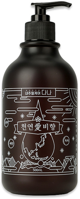 천연애 비향 샴푸 세안 목욕 올인원 순은 맥주효모 첨가 모발 튼튼하게 유지 올인원 식물성 성분, 1개, 500ml