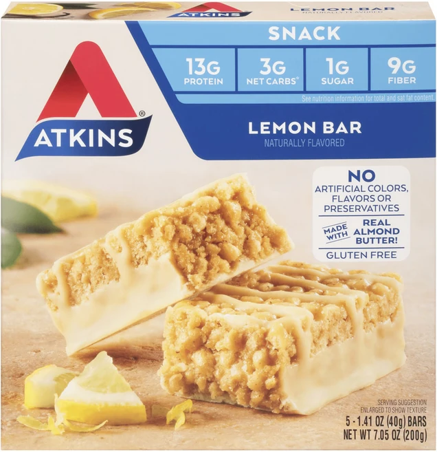 앳킨스 스낵 바 레몬, 200g, 1개 - 쿠팡