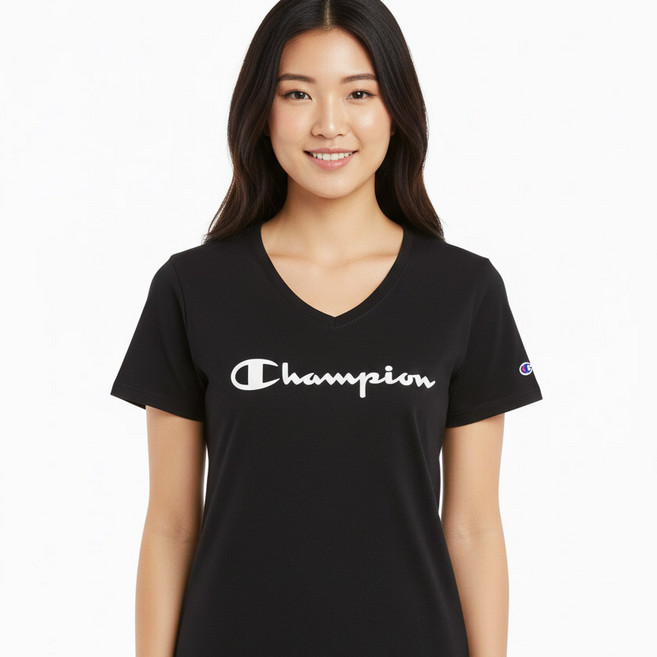 챔피온 여성반팔티셔츠 라운드티 W5006G 블랙 S(KR66)