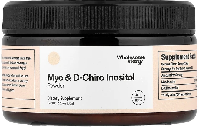 Wholesome Story Myo & D-Chiro Inositol Powder 2.33 oz 66 g, Wholesome Story, Myo & D-Chiro, 1개 - 쿠팡
