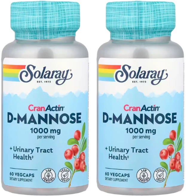 솔라레이 D 만노스 크랜베리 복합 120정 베지캡슐 정식제품, 2개, 60정 - 쿠팡