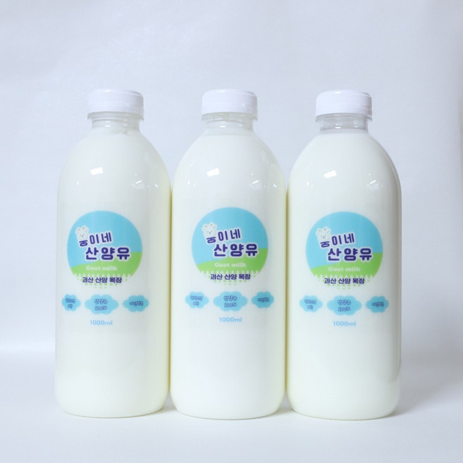 국내산 산양유 100% 산양우유 웅이네농장 산양유단백질, 1L, 3개