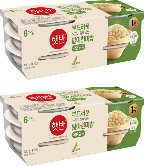 CJ햇반 발아현미밥 작은공기 130g x 12개입, 12개