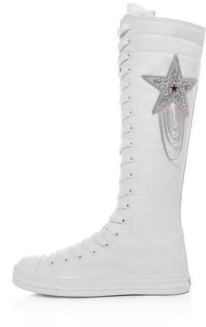 라인댄스부츠 댄스화 라틴 스포츠 별 롱 부츠 살사화