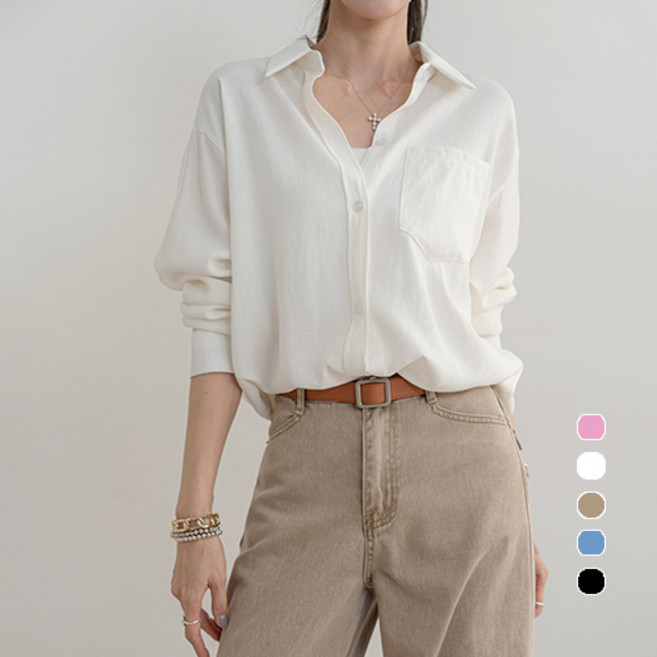 [나크21] (55~99) 여성 빅사이즈 링클프리 데일리 블라우스 셔츠 NK61-TS-5