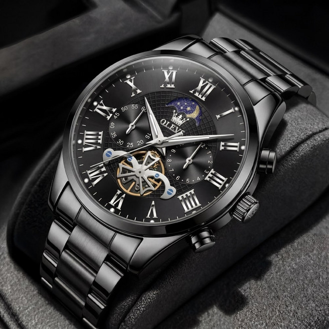 OLEVS 남자손목시계 정품 럭셔리 명품 석영 다기능 패션 야광 남자시계