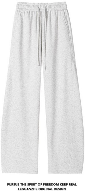 美式高街潮流寬腿休閒褲 春秋復古寬鬆直筒運動衛褲