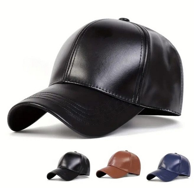 JAMNO 민무늬 남성 가죽모자