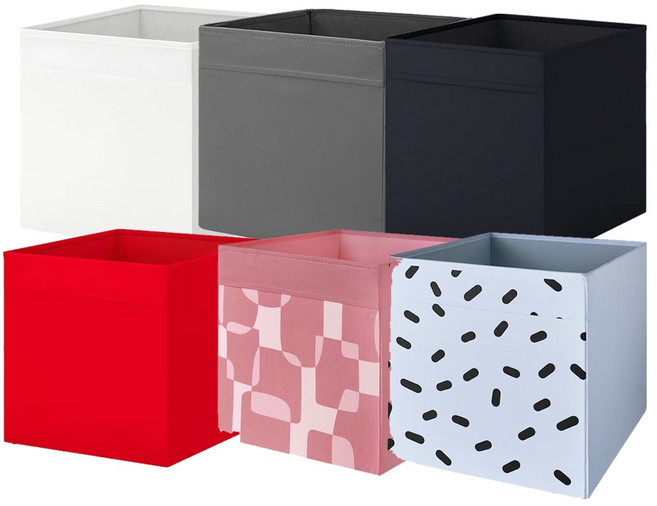 이케아 드뢰나 수납함 수납 정리함 리빙 박스, 레드, 1개