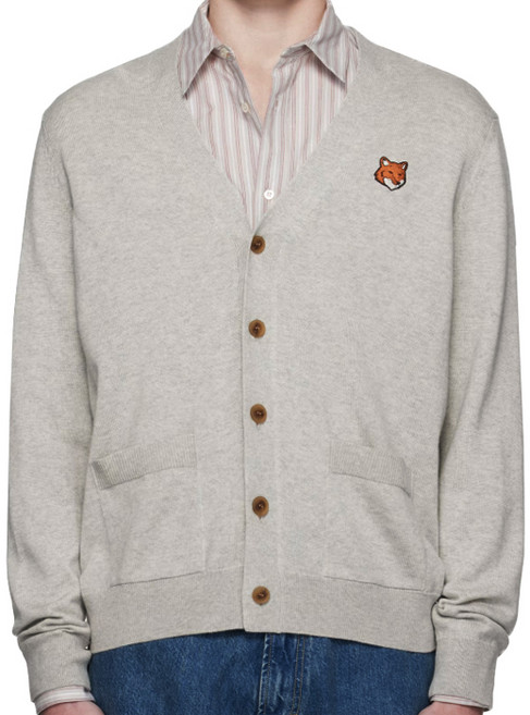 메종키츠네 남성 폭스헤드 가디건 PM00501KT1181 H120