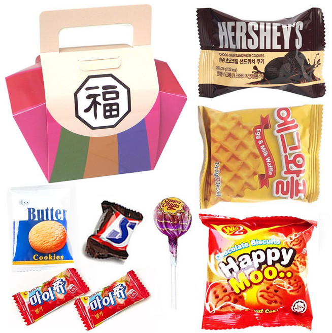 명절 단체간식 설날 추석 연휴 새해연말 과자세트 교회 회사 다과 워크숍 어린이집생일답례품, 1세트