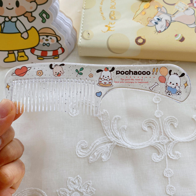 옐상 산리오 여성 머리빗 4종, 1개, 포차코