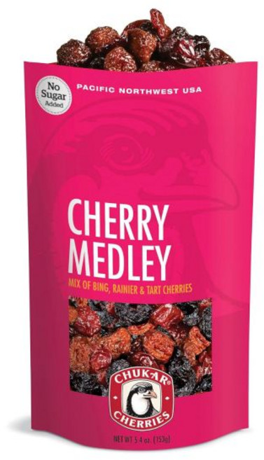 Chukar Cherries 말린 과일 건조 건과일 추카 체리 메들리 빙스 레이니어스 타르트 태평양 북서부산 무설탕 무황산염 무 비변형 인공첨가물 없음 1봉지, 5.4 온스 (1개 묶음)