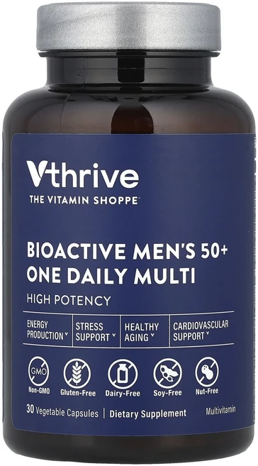 Vthrive 생체 활성 남성용 50+ 원 데일리 멀티 베지 캡슐 30정, Vthrive생체활성남성용50원데일리멀티베지캡슐30정, 1개 - 쿠팡