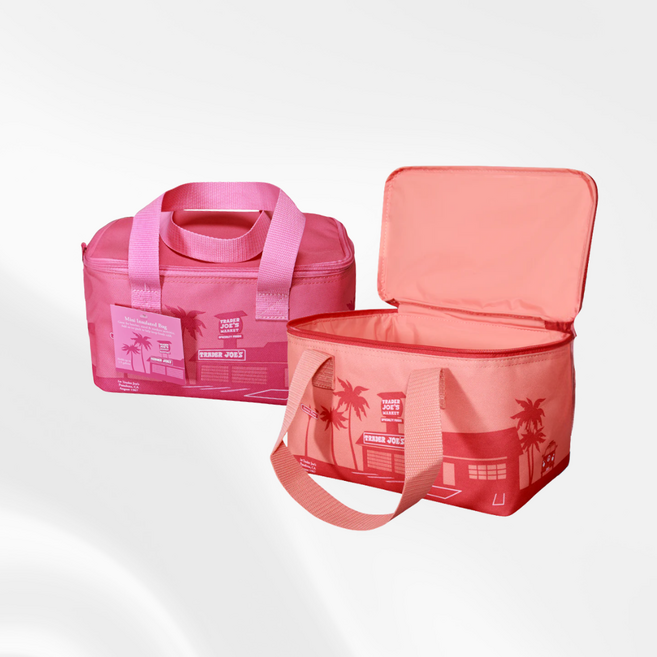 [트레이더조] 미니 인슐레이티드 보냉백 핑크 피치, Peach 피치