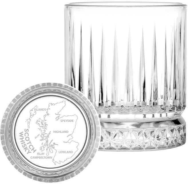 產區雕底直紋威士忌杯 355ml, 1個