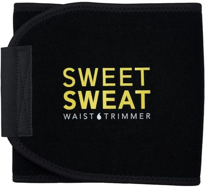 스포츠리서치 스위트 스웨트 허리 트리머 웨이스트 벨트, 블랙 옐로, 1개 - 쿠팡
