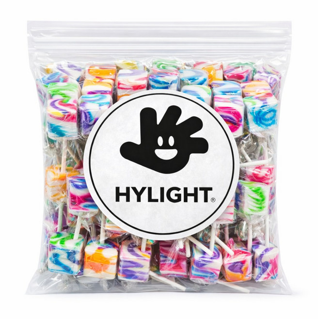 하이라이트 큐브팝스 롤리팝 막대사탕 달콤한 캔디, 15개, 20g