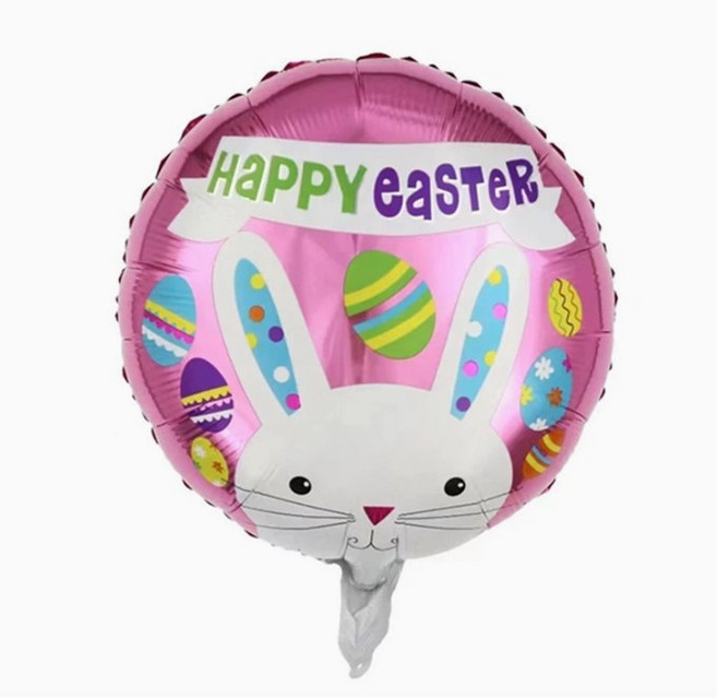 트윈은 은박 기독교 교회 행사 대형 십자가 헬륨 부활절 큰풍선 파티, 5개, 해피핑크단면