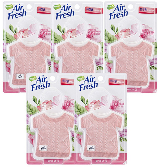 에어후레쉬 옷장용 부드러운 후로랄향 32g, 5개