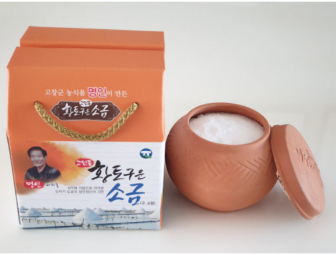 고창 소망황토구운소금 1Kg 황토용기, 1개